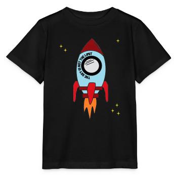 Rocket Sky is not the limit - Stanley/Stella MINI CREATOR Kids’ T-Shirt - black - Front - Mikhail (115cm)