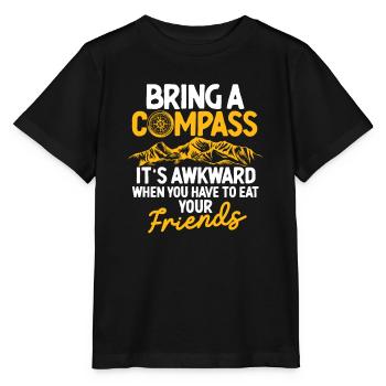 Apportez une boussole C’est embarrassant et drôle - T-shirt bio MINI CREATOR Stanley/Stella Enfant - noir - Devant - Mikhail (115cm)