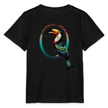 Tropisches Juwel: Tukan-Genuss - Stanley/Stella Kinder T-Shirt MINI CREATOR  - Schwarz - Vorne - Mikhail (115cm)