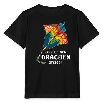 LASS DEINEN DRACHEN STEIGEN - Stanley/Stella Kinder T-Shirt MINI CREATOR  - Schwarz - Vorne - Mikhail (115cm)