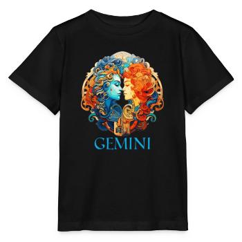 Embrassez votre identité gémeaux: Zodiaque Gémeaux - T-shirt bio MINI CREATOR Stanley/Stella Enfant - noir - Devant - Mikhail (115cm)