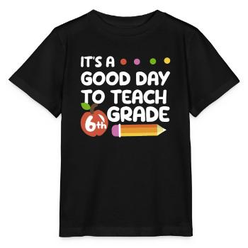 Es ist ein guter Tag, um einem Lehrer - Stanley/Stella Kinder T-Shirt MINI CREATOR  - Schwarz - Vorne - Mikhail (115cm)