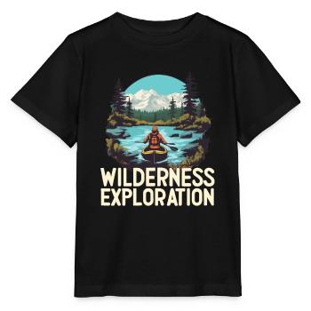 WILDERNESS EXPLORATION - Stanley/Stella MINI CREATOR Kids’ T-Shirt - black - Front - Mikhail (115cm)