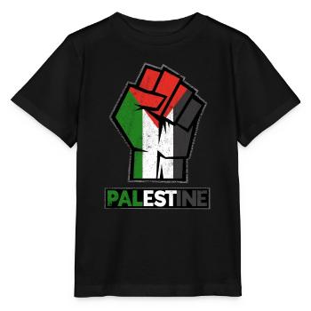 Freies Palästina, Palästinensische Patriotische Flagge, - Stanley/Stella Kinder T-Shirt MINI CREATOR  - Schwarz - Vorne - Mikhail (115cm)