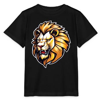 Löwenkopf - Stanley/Stella Kinder T-Shirt MINI CREATOR  - Schwarz - Vorne - Mikhail (115cm)