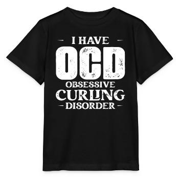 J’ai un trouble obsessionnel du curling - T-shirt bio MINI CREATOR Stanley/Stella Enfant - noir - Devant - Mikhail (115cm)