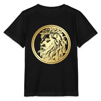 LION 3 - T-shirt bio MINI CREATOR Stanley/Stella Enfant - noir - Devant - Mikhail (115cm)