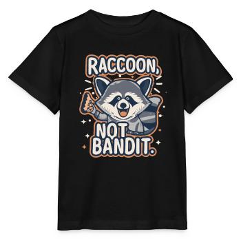 Waschbär Waschbär Baby Raccoon Not Bandit - Stanley/Stella MINI CREATOR Kids’ T-Shirt - black - Front - Mikhail (115cm)