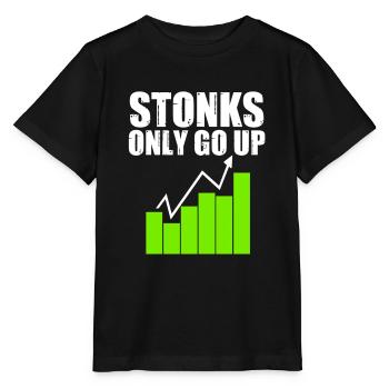 Les Stonks ne montent que pour les amateurs de parodie de la Bourse - T-shirt bio MINI CREATOR Stanley/Stella Enfant - noir - Devant - Mikhail (115cm)