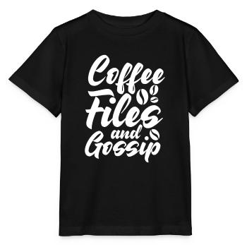 Dossiers de café et potins RH - T-shirt bio MINI CREATOR Stanley/Stella Enfant - noir - Devant - Mikhail (115cm)