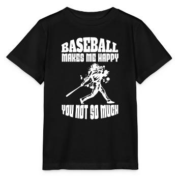 joueur de baseball, joueur de baseball, joueur de baseball de l’équipe de baseball, joueur de baseball - T-shirt bio MINI CREATOR Stanley/Stella Enfant - noir - Devant - Mikhail (115cm)