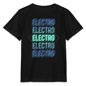 Electro Techno Trance Rave Party Festival - Stanley/Stella Kinder T-Shirt MINI CREATOR  - Schwarz - Vorne - Mikhail (115cm)