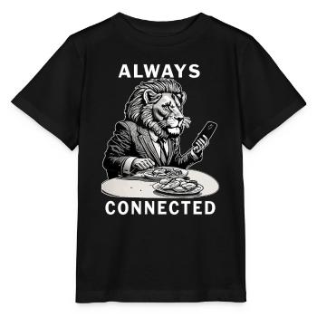 LEOWE SMARTPHONE ALWAYS CONNECTED - Stanley/Stella MINI CREATOR Kids’ T-Shirt - black - Front - Mikhail (115cm)