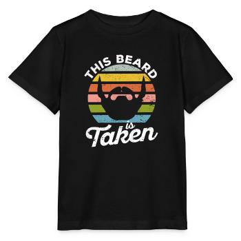 Dieser Bart ist genommen lustig Valentinstag - Stanley/Stella Kinder T-Shirt MINI CREATOR  - Schwarz - Vorne - Mikhail (115cm)