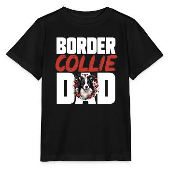 Border Collie Dog - Border Collie Dad - Stanley/Stella MINI CREATOR Kids’ T-Shirt - black - Front - Mikhail (115cm)