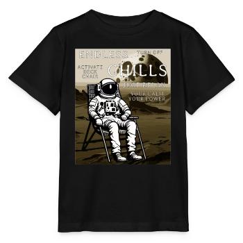ASTRONAUT DECK CHAIR ENDLESS CHILLS - Stanley/Stella MINI CREATOR Kids’ T-Shirt - black - Front - Mikhail (115cm)