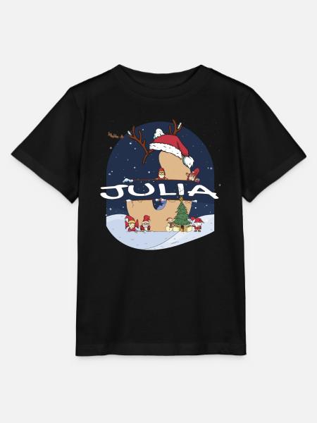 Toller Julia-Name mit Weihnachtsmütze im Weihnachtsthema - Stanley/Stella Kinder T-Shirt MINI CREATOR - Schwarz