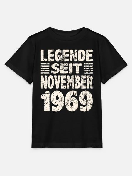 November 1969 Legende seit 54 Jahren Mann Frau - Stanley/Stella Kinder T-Shirt MINI CREATOR  - Schwarz
