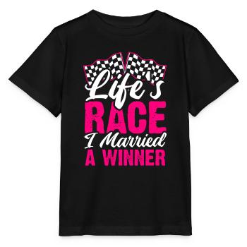 Race Woman Racing Quotes Car Racer Driver - Stanley/Stella MINI CREATOR Kids’ T-Shirt - black - Front - Mikhail (115cm)