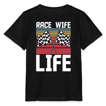 Race Woman Racing Quotes Car Racer Driver - Stanley/Stella MINI CREATOR Kids’ T-Shirt - black - Front - Mikhail (115cm)