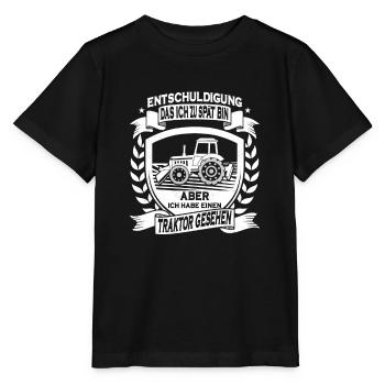 Ich habe einen Traktor gesehen Trecker Bauer - Stanley/Stella Kinder T-Shirt MINI CREATOR  - Schwarz - Vorne - Mikhail (115cm)