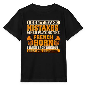 Französischer Horn -Spieler Hornist Messing Musik - Stanley/Stella Kinder T-Shirt MINI CREATOR  - Schwarz - Vorne - Mikhail (115cm)