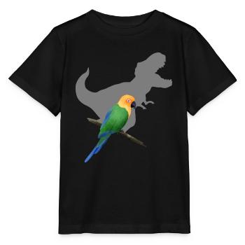 T-Rex shadow parrot - Stanley/Stella Kinder T-Shirt MINI CREATOR  - Schwarz - Vorne - Mikhail (115cm)