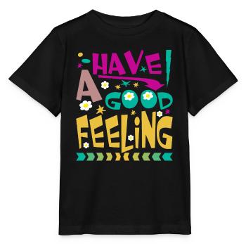 HEB EEN GOED GEVOEL - Stanley/Stella Kinder-T-shirt MINI CREATOR  - zwart - Voor - Mikhail (115cm)
