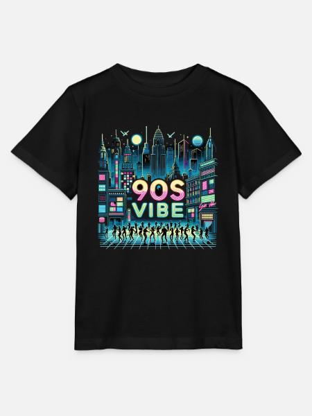 90 S Vibe 90er 90er Jahre 90er Party 90er Mode - Stanley/Stella Kinder T-Shirt MINI CREATOR - Schwarz