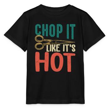 Chop It Like It's Hot Barbershop Beard Haircut - Stanley/Stella MINI CREATOR Kids’ T-Shirt - black - Front - Mikhail (115cm)