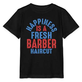 Happiness Is A Fresh Barber Haircut Barbershop Bea - Stanley/Stella MINI CREATOR Kids’ T-Shirt - black - Front - Mikhail (115cm)