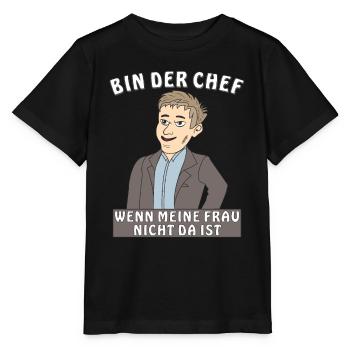 MANN BIN DER CHEF - Stanley/Stella Kinder T-Shirt MINI CREATOR  - Schwarz - Vorne - Mikhail (115cm)