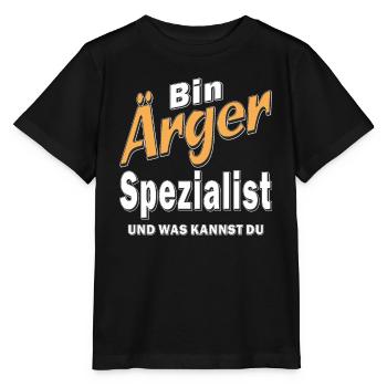Bin Ärger Spezialist - Stanley/Stella Kinder T-Shirt MINI CREATOR  - Schwarz - Vorne - Mikhail (115cm)