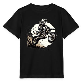 Motocross Motorcycle Motocross Rider Motocross - Stanley/Stella MINI CREATOR Kids’ T-Shirt - black - Front - Mikhail (115cm)