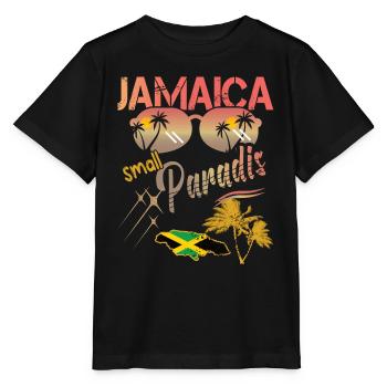 cadeau souvenir drapeau et carte de la Jamaique - T-shirt bio MINI CREATOR Stanley/Stella Enfant - noir - Devant - Mikhail (115cm)