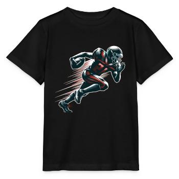 Footballspieler American Football Quarterback - Stanley/Stella Kinder T-Shirt MINI CREATOR  - Schwarz - Vorne - Mikhail (115cm)