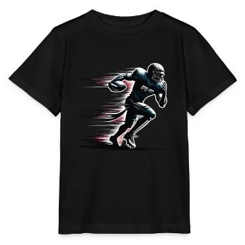 Footballspieler American Football Quarterback - Stanley/Stella Kinder T-Shirt MINI CREATOR  - Schwarz - Vorne - Mikhail (115cm)