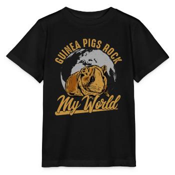 Guinea Pigs Rock My World Rodent Cavy Lover - Stanley/Stella MINI CREATOR Kids’ T-Shirt - black - Front - Mikhail (115cm)