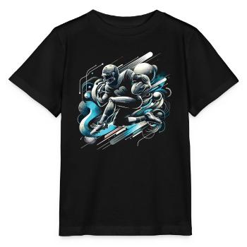 American Football Football Football Helm Football - Stanley/Stella Kinder T-Shirt MINI CREATOR  - Schwarz - Vorne - Mikhail (115cm)