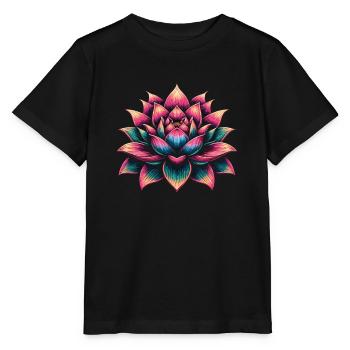 Fleur de lotus - T-shirt bio MINI CREATOR Stanley/Stella Enfant - noir - Devant - Mikhail (115cm)