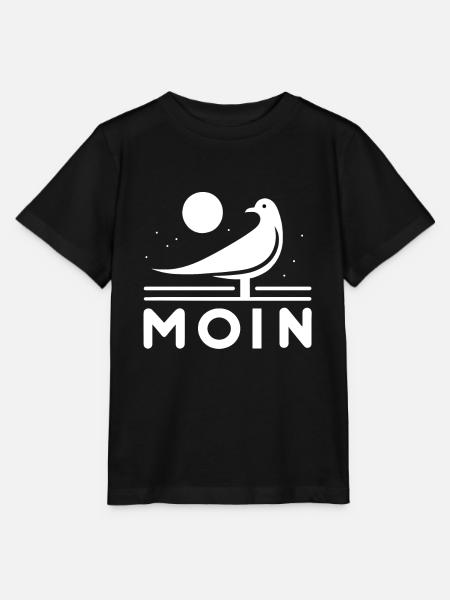 Moin Möwe Moin Sprüche Hamburg Moin Dialekt - Stanley/Stella Kinder T-Shirt MINI CREATOR - Schwarz