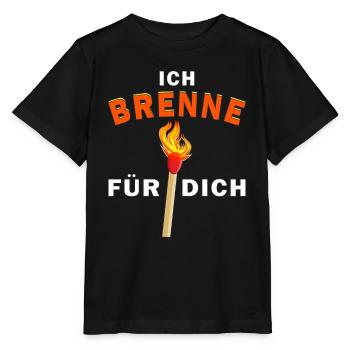 STREICHHOLZ ICH BRENNE FÜR DICH - Stanley/Stella Kinder T-Shirt MINI CREATOR  - Schwarz - Vorne - Mikhail (115cm)