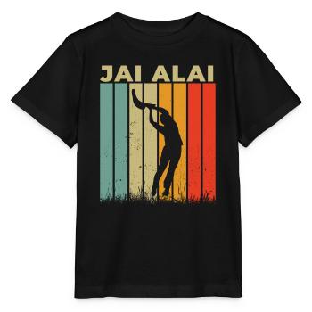 Rétro Jai Alai Pelote Basque Raquette La Plus Rapide - T-shirt bio MINI CREATOR Stanley/Stella Enfant - noir - Devant - Mikhail (115cm)