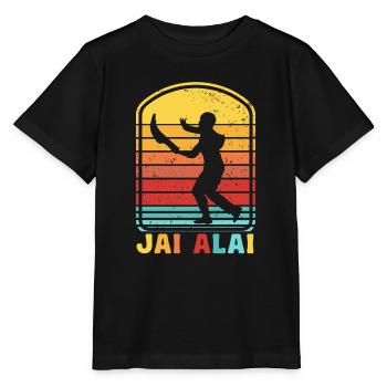 Rétro Jai Alai Pelote Basque Raquette La Plus Rapide - T-shirt bio MINI CREATOR Stanley/Stella Enfant - noir - Devant - Mikhail (115cm)