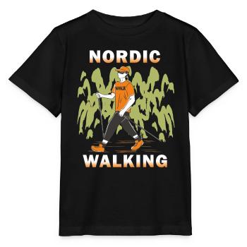 NORDIC WALKING - Stanley/Stella Kinder T-Shirt MINI CREATOR  - Schwarz - Vorne - Mikhail (115cm)
