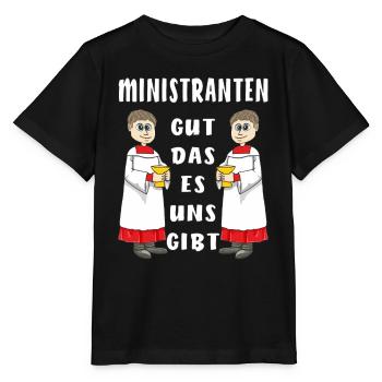 MINISTRANTEN GUT DAS ES UNS GIBT - Stanley/Stella Kinder T-Shirt MINI CREATOR  - Schwarz - Vorne - Mikhail (115cm)