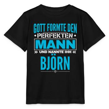 Björn Name Design - Stanley/Stella Kinder T-Shirt MINI CREATOR  - Schwarz - Vorne - Mikhail (115cm)