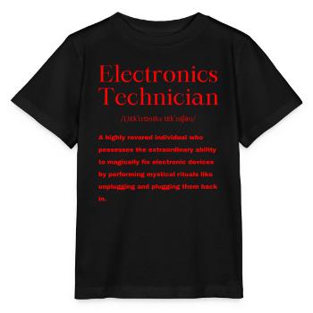 Elektrotechniker - Stanley/Stella Kinder T-Shirt MINI CREATOR  - Schwarz - Vorne - Mikhail (115cm)
