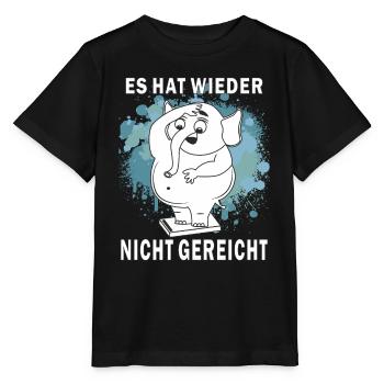 ABNEHMEN ES HAT WIEDER NICHT GEREICHT - Stanley/Stella Kinder T-Shirt MINI CREATOR  - Schwarz - Vorne - Mikhail (115cm)
