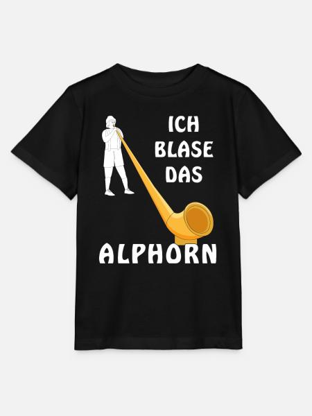 ICH BLASE DAS ALPHORN - Stanley/Stella Kinder T-Shirt MINI CREATOR - Schwarz